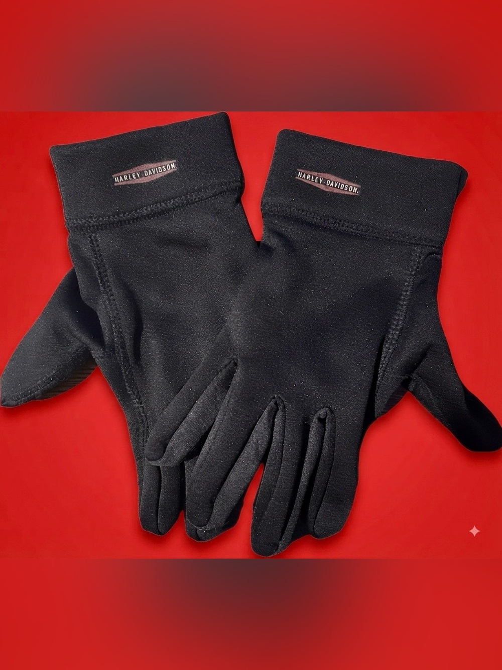 Harley-Davidson Black Knit Men's 
Riding Gloves